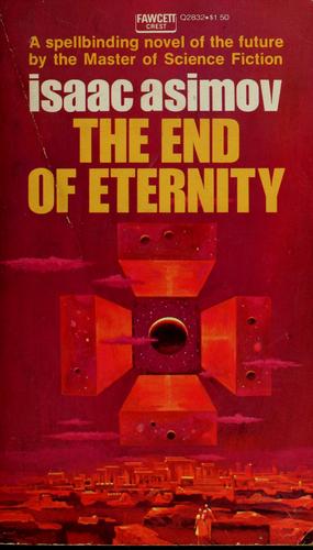 Cover of the classic Asimov paperback edition of The End of Eternity, minimalist retro science fiction cover design.